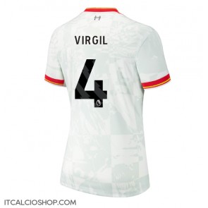 Liverpool Virgil van Dijk #4 Terza Maglia Femmina 2024-25 Manica Corta